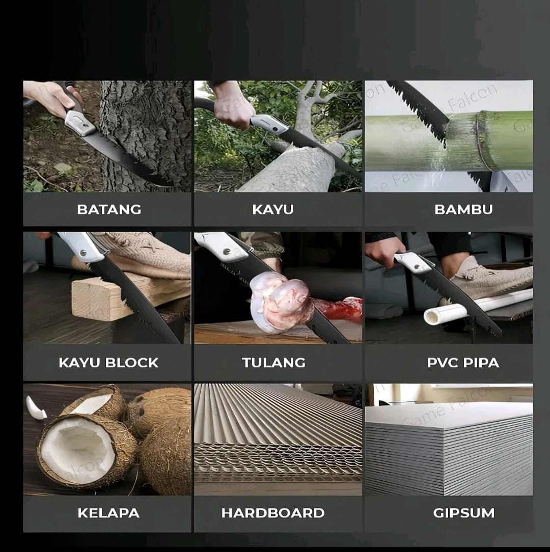 9 Material: Batang, Kayu, Bambu, Kayu Block, Tulang, PVC Pipa, Kelapa, Hardboard, Gipsum